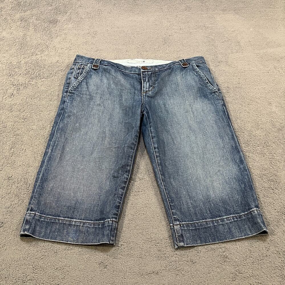 Joe's Medium Wash Blue Pintuck Flap Pocket Bermuda Capri Short Jorts Men's Sz 31